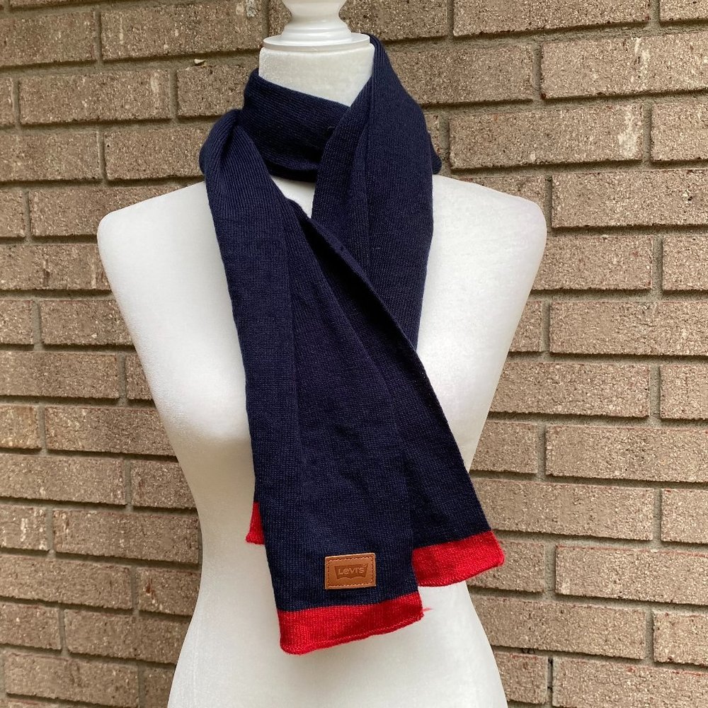 LEVI'S Blue Red Scarf - Picture 5 of 5
